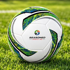 Ballon de football taille officielle 5, léger, cousu main, en cuir PU, 32 panneaux, logo personnalisé, pour entraînement sportif en salle/extérieur - Product Image 2