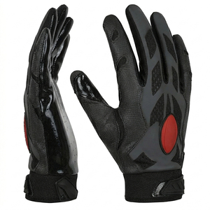 Gants de football américain respirants, faits à la main, antidérapants, à doigts entiers, ajustables, pour receveur, avec grip amélioré - Product Image 4