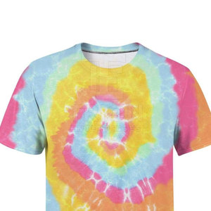 Camiseta de algodón de manga corta con efecto tie-dye para hombre, ropa casual, nueva llegada, camiseta con efecto tie-dye para hombre en el mejor material. - Product Image 4