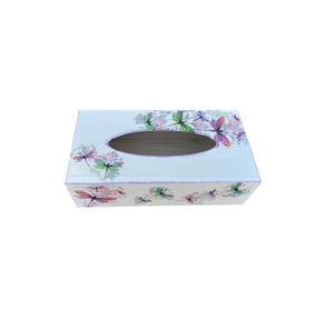 Boîte à mouchoirs en bois imprimée, élégante, pour hôtel, maison, table de ferme. Achetez chez UF INTERNATIONAL Crafts en Inde. - Product Image 1