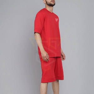 Ensemble chemise et short col rond pour homme adulte, 100 % coton, collection été 2026 - Product Image 4