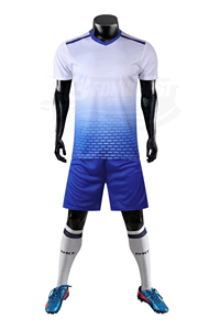 Conjunto de Camiseta de Fútbol con Cuello en V para Hombre, Color Degradado, Sublimada, Poliéster, Manga Corta, Transpirable, para Todas las Temporadas, Corte Regular - Product Image 3