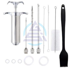 Kit de jeringa inyectora de carne de 2 oz con 3 agujas para marinado, inyector de carne de acero inoxidable para barbacoa, ahumador, carne de res JT334 - Product Image 4