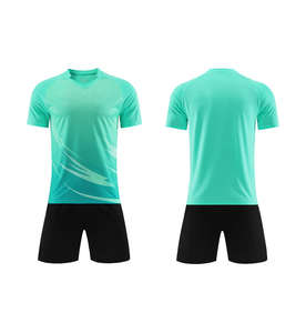 Uniforme de Fútbol con Detalle de Ribete y Adorno en Contraste, Uniforme de Fútbol con Pantalones Cortos con Cordón Elástico - Product Image 1