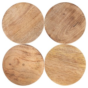 Juego de Posavasos de Madera Ecológicos Reutilizables, Diseño Zen Asiático, 33 cm de Diámetro, 8 mm de Grosor, para Hogar, Cocina, Restaurante - Product Image 4