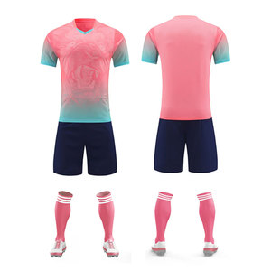 Custom High Quality Unisex Soccer Uniform Kit New Design for Collar Full Set 100% Polyester Quick Dry Factory Original <b>Hot</b> - Product Image 2