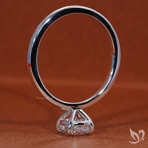 Bague de fiançailles solitaire en diamant de laboratoire certifié IGI, taille coussin 1 carat, en or massif 18 carats, pour anniversaire et mariage - Product Image 3