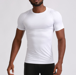 <b>Mens</b> <b>Compression</b> short sleeve <b>Shirts</b> Spandex/Polyester Breathable Durable Regular Fit Sports Tops Quick Dry Gym Wear Fitnesswear - Product Image 4