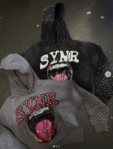 SYNR Canvas Bomber <b>Jacket</b> Glitter Print <b>Sequined</b> Logo Streetwear Unisex Winter Pullover Regular Fit Breathable Eco-Friendly - Product Image 1
