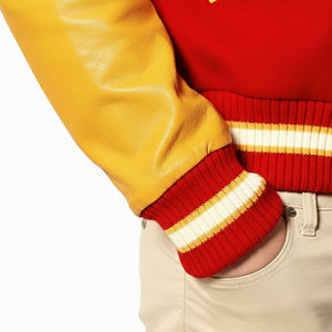 Vestes de baseball unisexes personnalisées de bonne qualité, vêtements décontractés, veste d'hiver avec tissu en toile, design coupe-vent et col. - Product Image 5