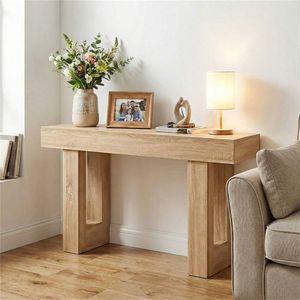 63\" Farmhouse <b>Console</b> <b>Table</b> with Spacious Bottom <b>Storage</b> Narrow Entryway <b>Table</b> - Product Image 1