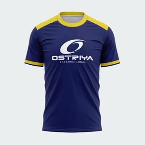 T-shirt à manches courtes pour homme en polyester/coton, col rond, logo imprimé par sublimation sur le devant, respirant, séchage rapide - Product Image 6