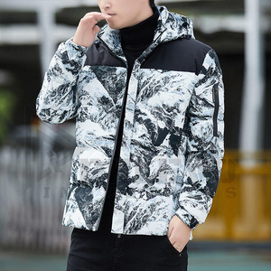Chaqueta Acolchada Personalizada para Hombre, 300 GSM, Tela de Poliéster, con Capucha, Gruesa, Cálida, para Invierno, Estilo Urbano, Proveedor OEM - Product Image 5