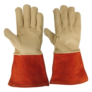 Wholesale Price Top Quality Cowhide Leather Safety Welding <b>Gloves</b> Most Popular Design <b>Long</b> Cuff Heavy Duty Welder Working <b>Gloves</b> - Product Image 3