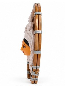 Durga Wooden Wall <b>Hanging</b> Carved Rattan Frame Traditional Style Multifunction Living Room Decor Single Hook Type Installation - Product Image 3