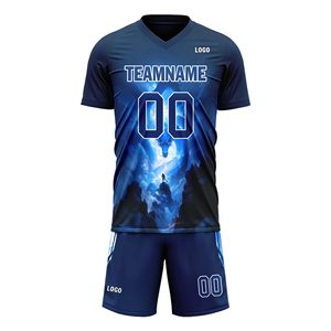 เสื้อฟุตบอลแบบกำหนดเองสำหรับผู้ชาย ชุดทีมเยาวชน ชื่อและหมายเลขส่วนตัว โลโก้ ผู้จัดจำหน่ายขายส่ง - Product Image 2