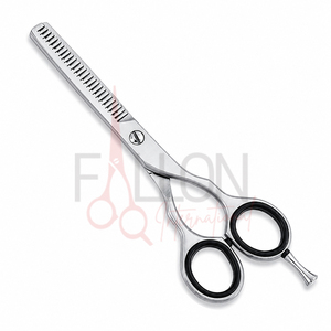 Thinning Scissors Stainless Steel 30 Teeth Blunt Tip Right Handed <b>Long</b> <b>Handle</b> Rubber Grip Hair Cutting <b>Shears</b> - Product Image 2