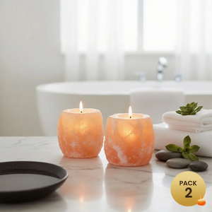 Portavelas de Sal Rosa del Himalaya Natural – Portavelas de Cristal de Sal Tallado a Mano para Decoración del Hogar, Meditación, Venta al por Mayor - Product Image 3