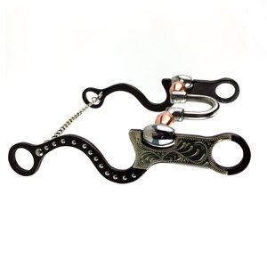 บิตม้าโบราณแบบแก้ไขรูปปากม้า พร้อมลูกกลิ้งทองแดงบนเหล็กเส้น บิตฝึกม้าแบบดั้งเดิม อุปกรณ์ขี่ม้าสไตล์วินเทจ - Product Image 3