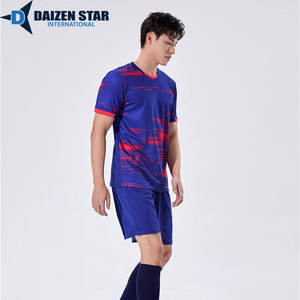 Uniforme de Fútbol Personalizado DSI con Nombre de Equipo, Diseño a Cuadros, 100% Poliéster, Manga Corta, Antibacterial, Secado Rápido, para Primavera - Product Image 2