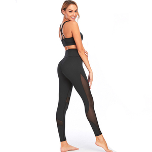 Nouvel Arrivage Ensemble de Yoga 2 Pièces pour Femme Marque Privée Taille Haute Léger Respirant Imprimé Utilisation Extérieure Spandex/Nylon - Product Image 5