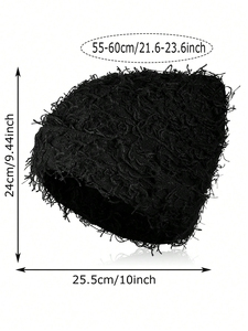 Gorro de Punto Personalizado con Efecto Desgastado, Gorro de Invierno Cálido y Afelpado, Unisex, Moda Casual - Product Image 5