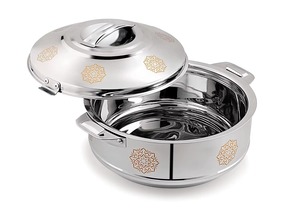 Cacerola de Acero Inoxidable de Última Tendencia con Tapa, Diseño Redondo Moderno, Acabado Pulido, Duradera para Todo Tipo de Estufas - Product Image 4
