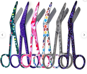 Juego de 10 tijeras para vendajes Lister de acero inoxidable de 5.5 pulgadas (14 cm) de calidad premium para enfermeras y técnicos de emergencias médicas, con diseños surtidos, de Surgiright. - Product Image 2