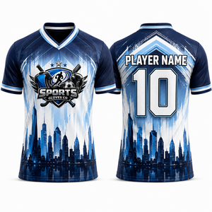 เสื้อฟุตบอลทันสมัยขายส่ง ผ้าโพลีเอสเตอร์ตาข่ายระบายอากาศได้ดี พร้อมโลโก้สโมสรและหมายเลขผู้เล่นแบบกำหนดเอง - Product Image 1