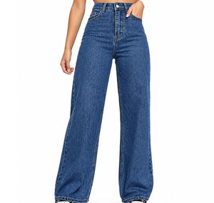 Jeans droits taille haute pour femmes OEM, vente en gros de pantalons en denim pour marques de vêtements, approvisionnement en gros - Product Image 3