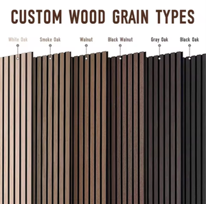 Panneaux muraux à lattes en bois massif MDF et bois d'hévéa de haute qualité, épaisseur 17-21 mm, insonorisants avec feutre acoustique pour intérieur - Product Image 5