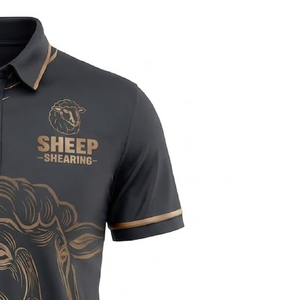 Polo personnalisé pour la tonte des moutons avec design à longue queue, impression par sublimation, fabrication OEM de haute qualité - Product Image 2