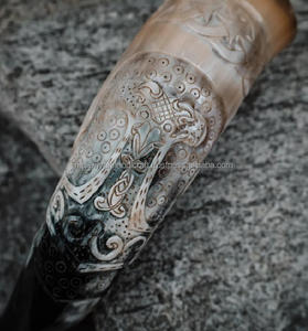 Cuerno de Buey 100% Natural de la Mejor Calidad, Tallado a Mano con Soporte de Cuerno, Diseño de Lujo para Hoteles, Restaurantes y Uso Doméstico - Product Image 3