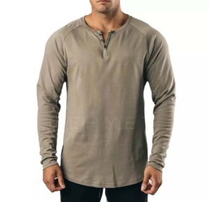 Custom New Model Full T Shirt for Men Men's Full <b>Hand</b> Long Sleeve Plain T-Shirts Cotton Wholesale Full Sleeve T-Shirt - Product Image 1