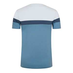 Men's Black Short Sleeve T-<b>Shirt</b> With Blue <b>Flame</b> Print Back Design Street Style Regular Fit O-Neck Jersey Cotton - Product Image 3
