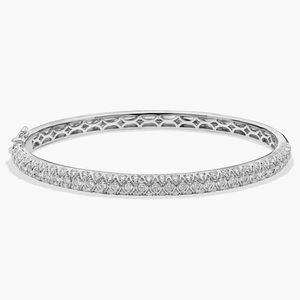 Radiance Pavé Diamond <b>Bangle</b> <b>Bracelet</b> in White Gold - Product Image 1
