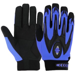 Guantes de ciclismo para hombre, color negro y verde neón, guantes deportivos de poliéster antideslizantes para montar al aire libre - Product Image 6