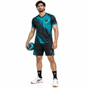 Kits de entrenamiento de balonmano, camiseta y pantalones cortos cómodos para deportes de equipo, diseño ligero y transpirable, adecuado - Product Image 1