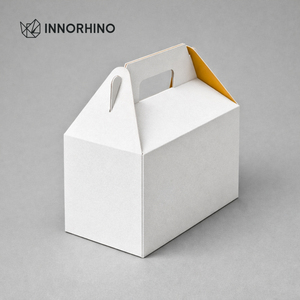 Cajas de Papel Impresas Personalizadas con Asa y Ventana para Café, Panadería, Donuts, Empaque para Llevar, OEM/ODM - Product Image 1
