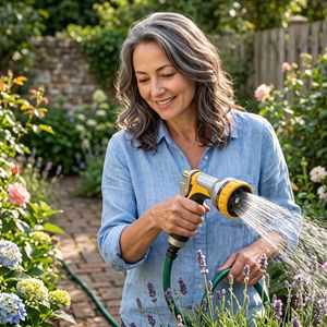 Jet Hose Nozzle Zinc Alloy Metal Heavy Duty Rear Trigger 60PSI for Garden Watering Patio Cleaning - Product Image 2