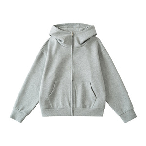 เสื้อฮู้ดฟลีซคุณภาพสูงใหม่ ป้องกันแบคทีเรีย แบบยูนิเซ็กซ์ สีเขียวลำลอง ผ้าฝ้าย แขนยาว สกรีนโลโก้ได้ สำหรับฤดูใบไม้ร่วง/ฤดูหนาว - Product Image 4