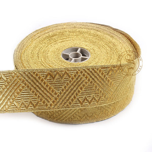 Trenza de Mylar Dorada 100% para Uniformes de Regimiento, Trenza Dorada para Uniformes Ceremoniales, Venta al por Mayor - Product Image 1