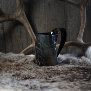 Engraved Polished Eco-Friendly Viking Animal Drinking Horn Cup Handmade Natural Buffalo Horn Mug Custom Logo Medieval <b>Beer</b> - Product Image 2