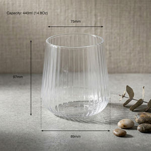 [Holar] Vasos de Vino sin Tallo de Plástico Irrompible Acanalado Moderno Hecho en Taiwán de 14oz para Playa, Piscina y Camping - Product Image 3