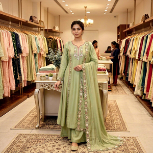 Nueva colección de vestidos de novia Salwar Kameez con dupatta para festivales, disponible a un precio asequible. - Product Image 1