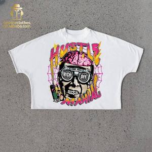 T-shirt personnalisé pour homme de haute qualité, coupe oversize, style streetwear, en coton lourd 100%, coupe carrée, t-shirt court pour homme - Product Image 4