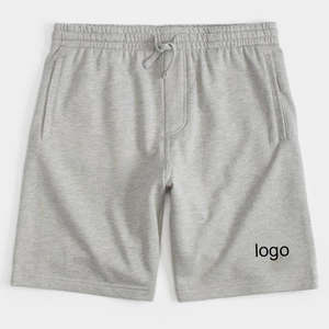 กางเกงขาสั้นผู้ชายผ้าฝ้ายฟลีซเนื้อหนา 100% สไตล์สปอร์ต สีพื้น เอวยางยืดปรับได้ แห้งเร็ว ระบายอากาศดี มีกระเป๋าข้าง เหมาะสำหรับใส่ไปชายหาดในฤดูร้อน - Product Image 1