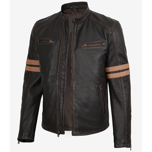 2026 Vestes chauffantes en cuir de vachette marron foncé de style OEM Premium pour hommes, haute qualité, faible MOQ, mode hiver - Product Image 6