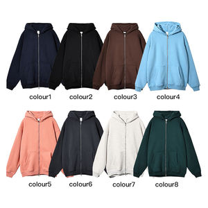 Sudaderas con capucha y cremallera para mujer, con logo personalizado, casuales, de manga larga, de forro polar, en varios colores - Product Image 3