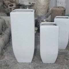 Pots et jardinières en fibre de verre, écologiques, durables, modernes, pour plantes d'intérieur/extérieur, vases de sol pour la décoration de la maison et du jardin - Product Image 2